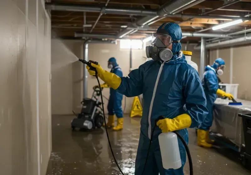 Basement Sanitization and Antimicrobial Treatment process in Big Bend, WI